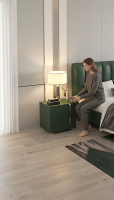 Nachttisch Konsolen Nacht grün Tische Beistell Schlafzimmer Tisch Nachtkosolen