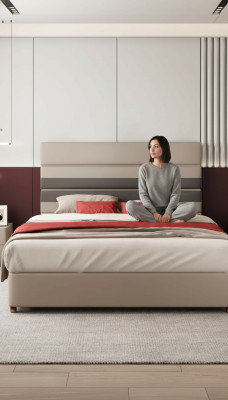 Bett Moderne Design Luxus Polster Betten Textil Stoffbetten Textil
