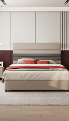 Bett Moderne Design Luxus Polster Betten Textil Stoffbetten Textil