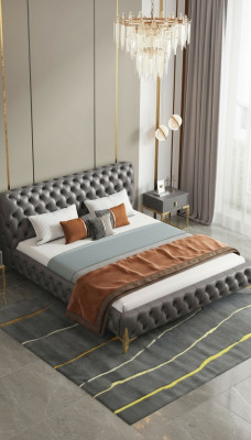 Chesterfield Bett Polster Design Luxus Doppel Hotel Betten Luxus Hotel Neu