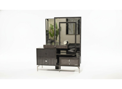 Schwarzer Schminktisch Luxus Holz Konsole Designer Schlafzimmer Möbel