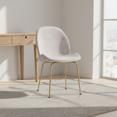 Hellgrauer Esszimmer Stuhl Designer Polsterstühle Moderne Einsitzer