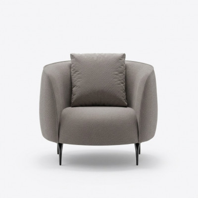 Taupe Moderner Sessel Wohnzimmer Einsitzer Luxus Design Polster Möbel Lounge