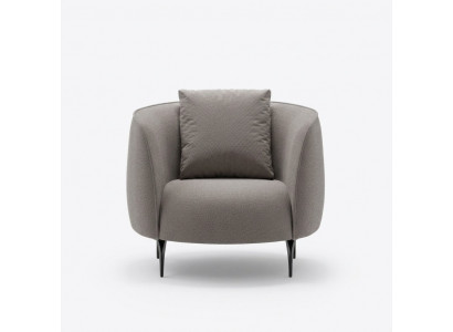 Taupe Moderner Sessel Wohnzimmer Einsitzer Luxus Design Polster Möbel Lounge