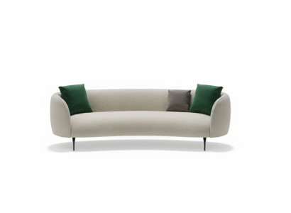 Designer Weißer Dreisitzer Wohnzimmer 3-Sitzer Couch Textil Couchen Neu