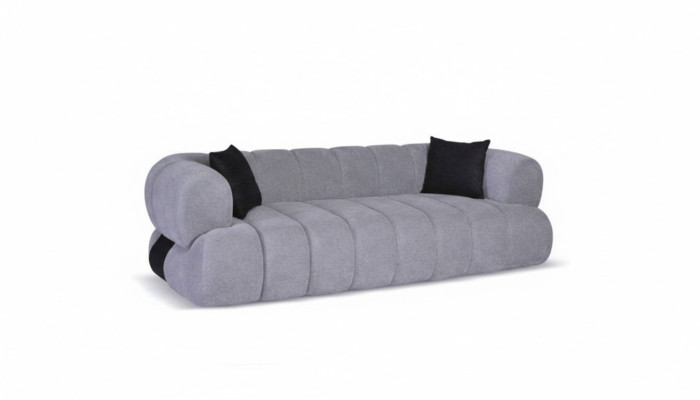 Graues Polstersofa Luxus 3-Sitzer Couch Polster Wohnzimmer Sofas Couchen