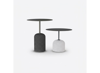 Schwarz weiße Couchtisch Garnitur Luxus 2x Runde Designer Beistelltische Tisch