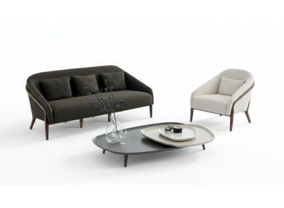Luxus Wohnzimmer Set Sofa Sessel Modernen Design 3+1 Sitzer Möbel Neu