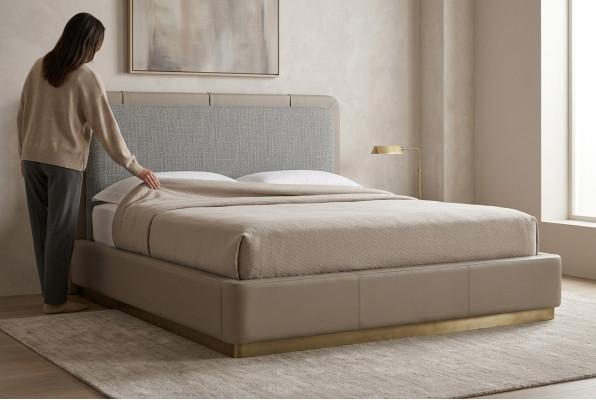 Modern Bett Luxus Elegant Betten design Schlafzimmer 180x200 Möbel Stoff