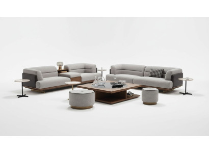 Luxus Sofa Grau Wohnzimmer Polster Textil Dreisitzer Couch Sofas Couchen