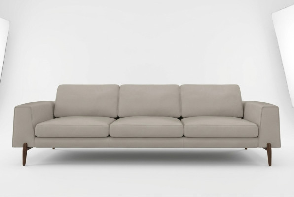 Luxus Sofa Grau Farbe Wohnzimmer Polster Textil Dreisitzer Couch Couchen