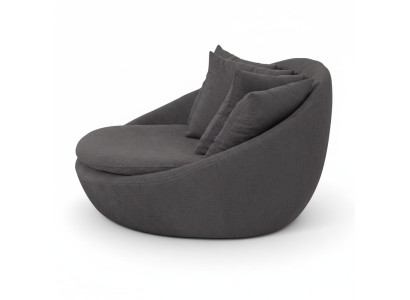 Sessel Polster Sitzer Modern Design Grau Lounge Luxus Wohnzimmer Club