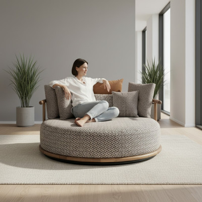 Designen Sofa für Wohnzimmer Modernen mit Luxus Möbel Sitzpolster Rundsofa