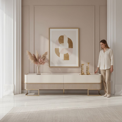 Klassischer Fernseher Ständer Sideboard Kommode Wohnzimmer Schränke rtv tv