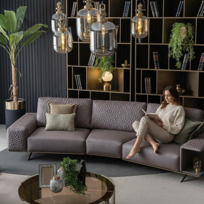 xxl sofa Couch Polster Möbel abgerundete Couch Sofas Big Couchen 363cm