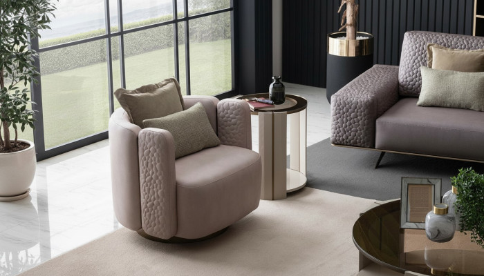 Stilvolle Sessel Wohnzimmer Rosa Modernen Holz Couch Lounge Club Möbel