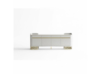 Sideboard Luxus Modernen Design Wohnzimmer Hochwertig Möbel Kommode Spiegel 2tlg