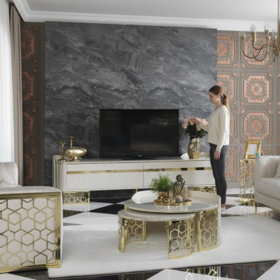 Wohnzimmerschrank Highboard Anrichte Kommode Schrankkonsole Fernseher Ständer