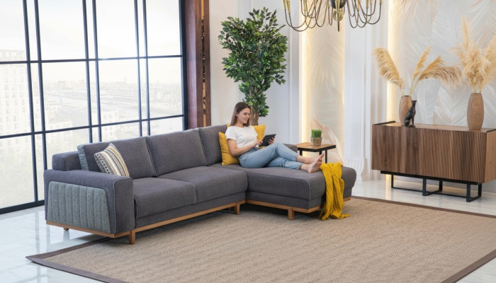 Luxus Ecksofa L-Form für Wonzimmer Modernen Designen Neu und Hochwertig Möbel