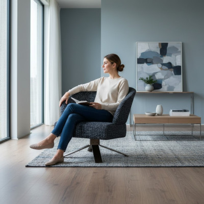 Luxuriöser Sessel Ergonomischer Lounge sessel Polsterung modernen Design