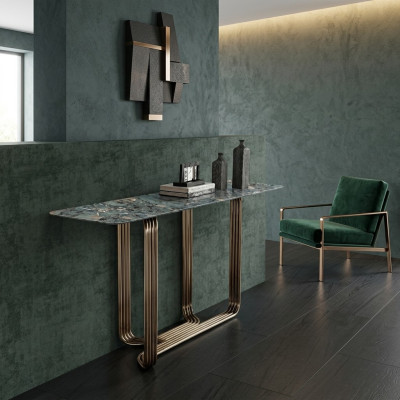 Konsolentisch Holz Tisch Konsole Luxus Konsolentische Design Edelstahl