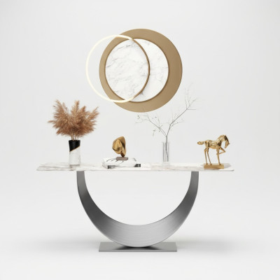 Konsolen Designer Luxus Modern Konsolentisch Edelstahl Design Silber