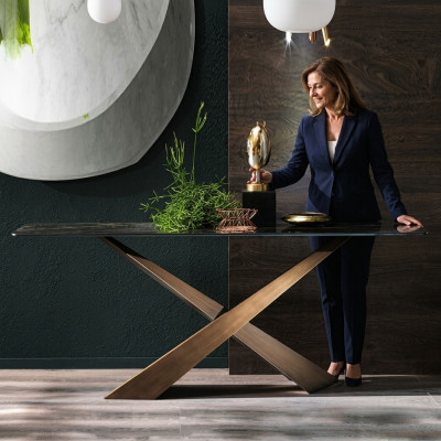 Designer Konsolen Luxus Möbel Wohnzimmer Holz Tisch Frisier Tische Neu