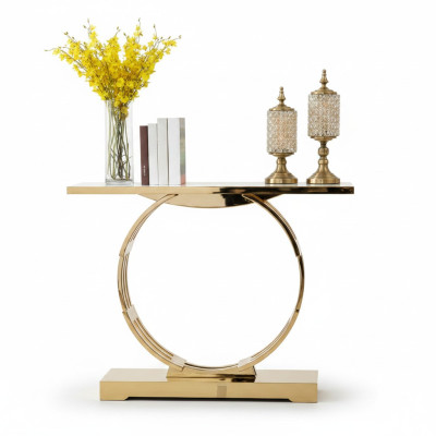 Konsole Luxus Sideboard Konsolen Tisch Anrichte Edelstahl Wohnzimmer Neu
