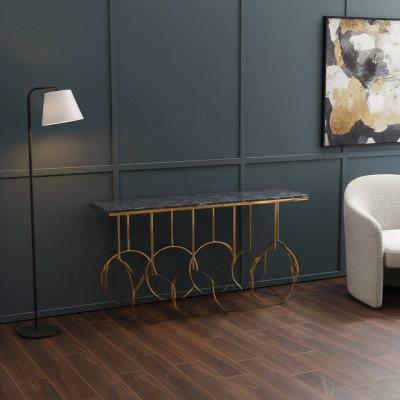Wohnzimmertisch Luxus Möbel Konsolentisch Edelstahl Design Gold Neu