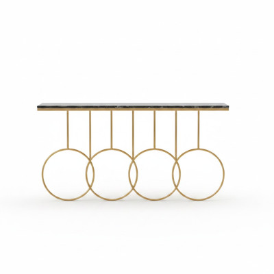 Wohnzimmertisch Luxus Möbel Konsolentisch Edelstahl Design Gold Neu