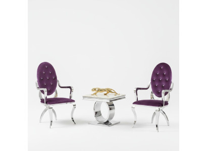 Couchtisch Design Stil Silber Tisch Wohnzimmer Moderne Möbel Edelstahl