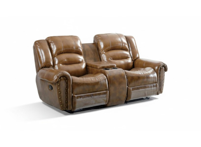 Sofa 2 Sitzer Design Sofa Polster Couchen Couch Modern Luxus Braun Neu