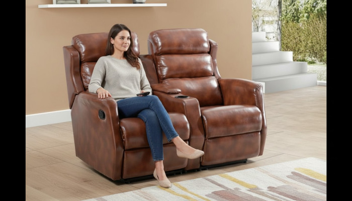 Sofa 2 Sitzer Wohnzimmer Polstersofa Stil Modern Neu Design Zweisitzer