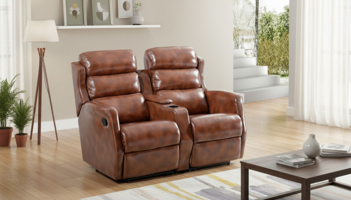 Sofa 2 Sitzer Wohnzimmer Polstersofa Stil Modern Neu Design Zweisitzer