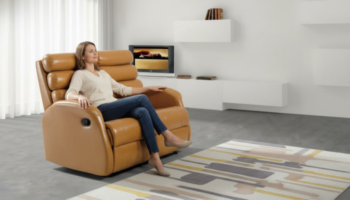 Moderne Zweisitzer Couch Kunstleder Design Sofa Sitz Wohnzimmer Möbel Braun