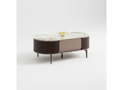 Designer Brauner Couchtisch Wohnzimmer Holz Möbel Beistelltisch Neu