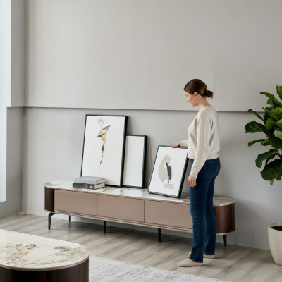 Sideboard tv Schrank Lowboard Holz Modern Stand Wohnzimmer rtv Neu