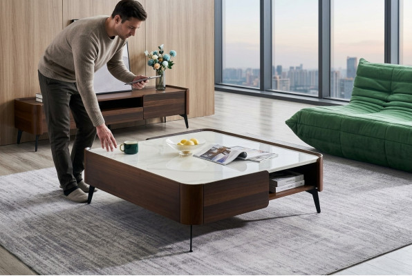 Luxus Italien Kaffee Wohnzimmer Tisch Echt Holz Designer Tische Möbel