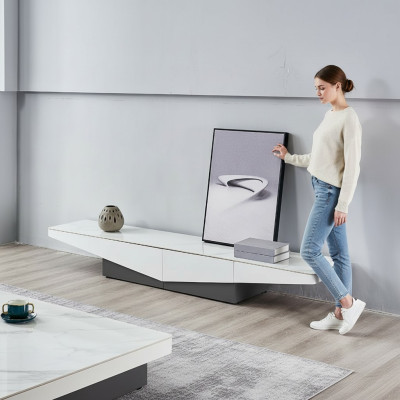 Design Sideboard Schrank Kommode Modernes Low Board Regal Wohnzimmer rtv