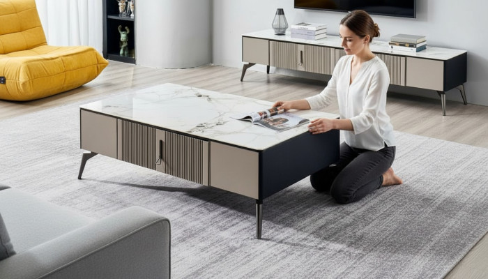 Couchtisch Wohnzimmer Design Möbel Tisch Luxus Beistelltisch Holz Modern