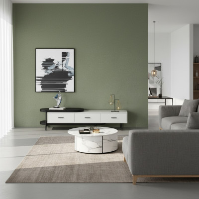 Wohnzimmer Wohnwand rtv Lowboard Holz Weiß Möbel Neu Modern Design