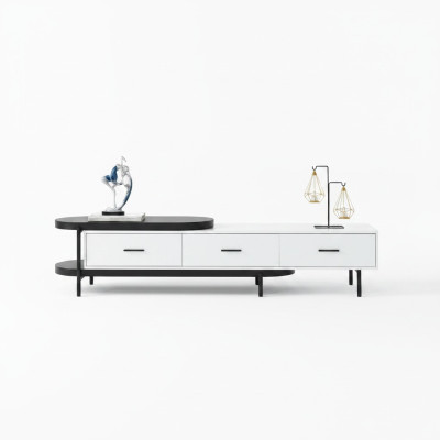 Wohnzimmer Wohnwand rtv Lowboard Holz Weiß Möbel Neu Modern Design