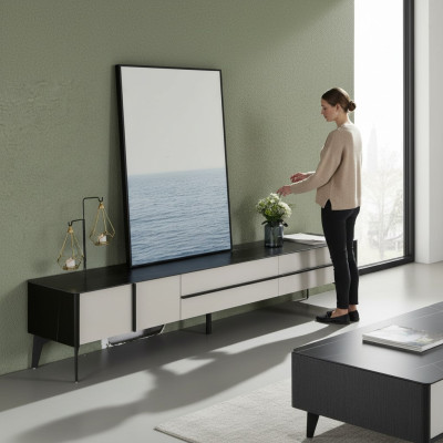 Wohnzimmer Sideboard Holz Modern Möbel Lowboard rtv tv Schrank Möbel