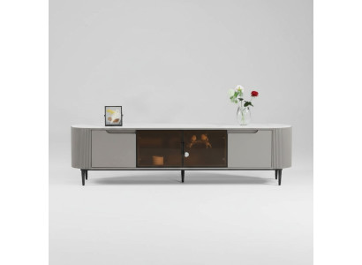 rtv Lowboard tv ständer Sideboard Holz Grau Luxus Wohnzimmer Design
