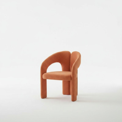 Oranger Sessel Wohnzimmer Stuhl Einsitzer Polster Sitzmöbel Lounge Relax