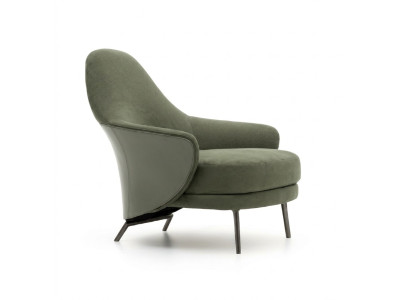 Luxus Sessel gepolsterter Sessel Chaiselongue Wohnzimmer Esszimmer Grün