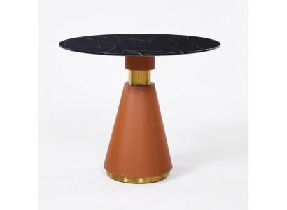 Esszimmertisch Runder Esstisch schwarz Rund Tisch Stil Modern Edelstahl Luxus