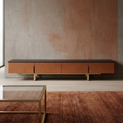 tv Ständer Orange Material Holz Stil Modern Wohnzimmer 200cm Schränke