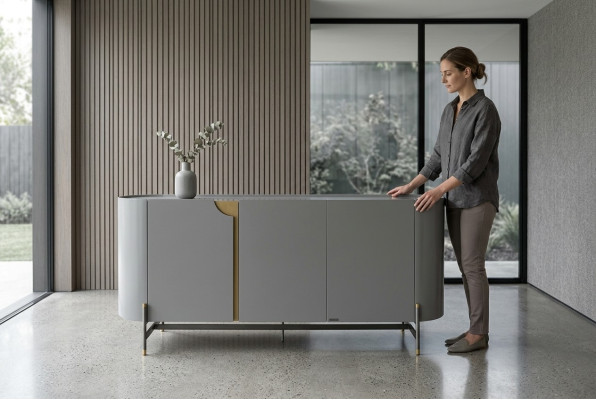 Esszimmer Sideboard grau Luxus Stil Moder design Möbel Holz Kommode