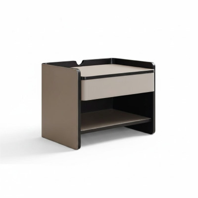 Schlafzimmer Nachttisch Modern Holz beige Luxus Beistelltische Möbel